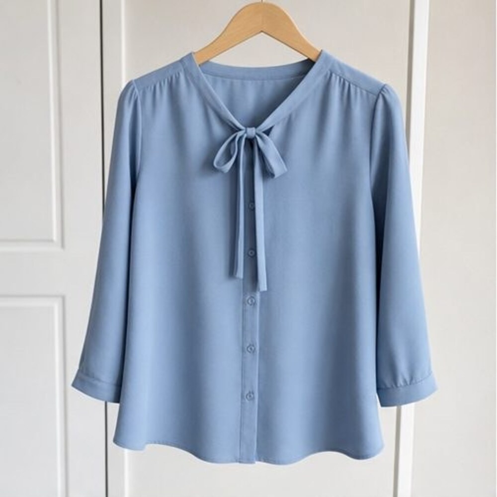 Blue Peplum Top